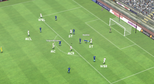 5-3-2 tactic, attacking movement