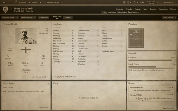 Football Manager 1888 player