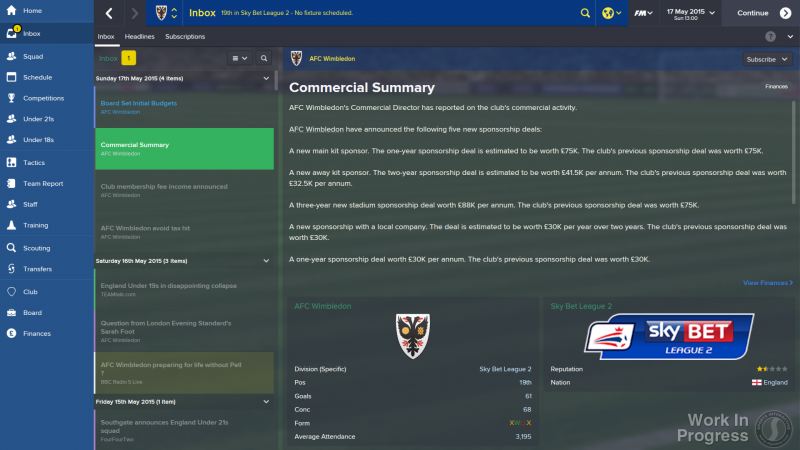 FM 2015 Commercial Summary