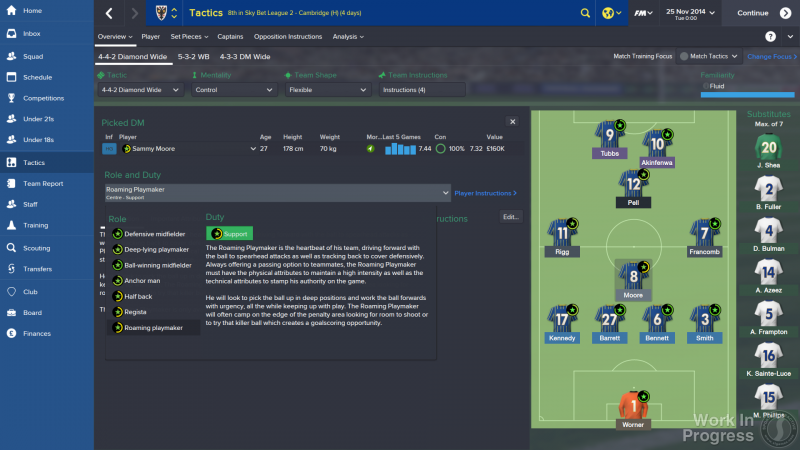 FM 2015 Tactics - Player Roles -