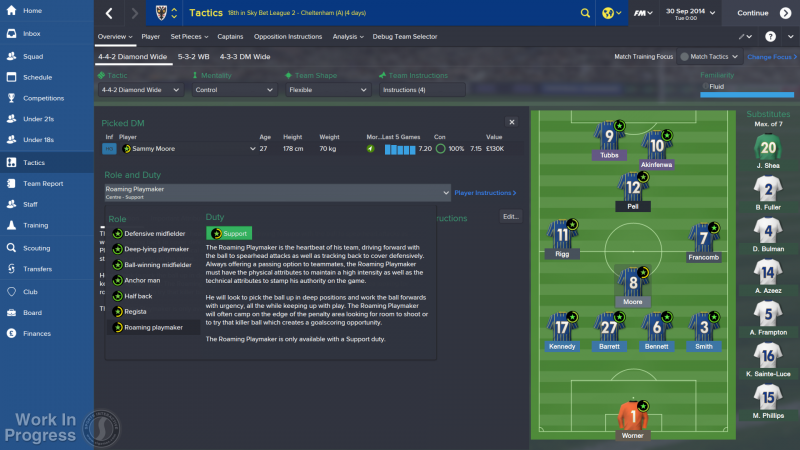 FM 2015 Tactics - Player Roles - Roaming Playmaker