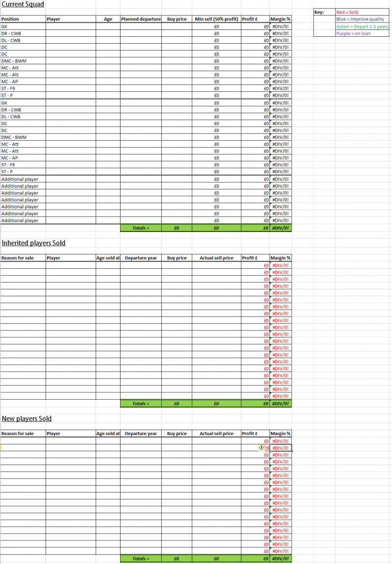 Y2G system spreadsheet template