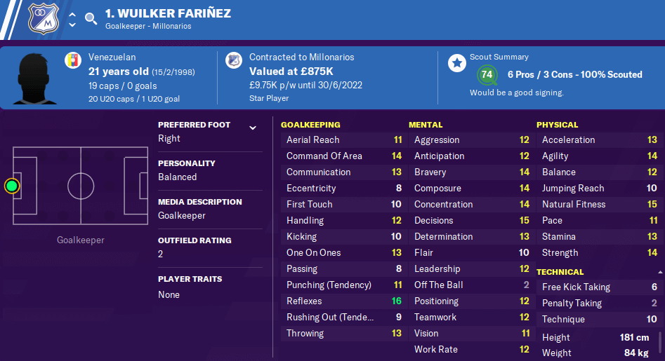 FM 2020 Player Profile - Wuilker Farinez • Football Manager Story